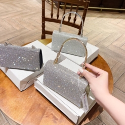 Túi Kim Tuyết Màu Bạc Bling Bling